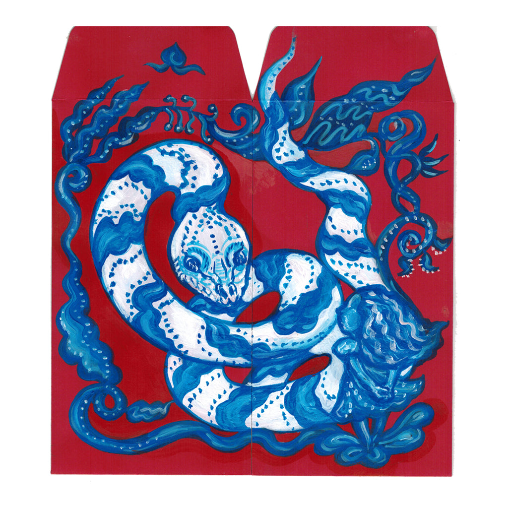 Original Artwork by Peach Tao titled Peach Tao - "A Snake Encounter"