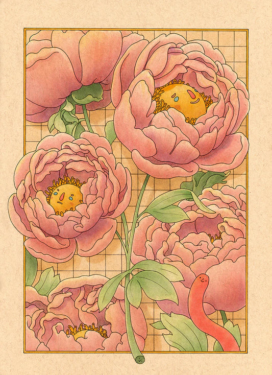 Print by Felicia Chiao titled Felicia Chiao - "Peonies" Print