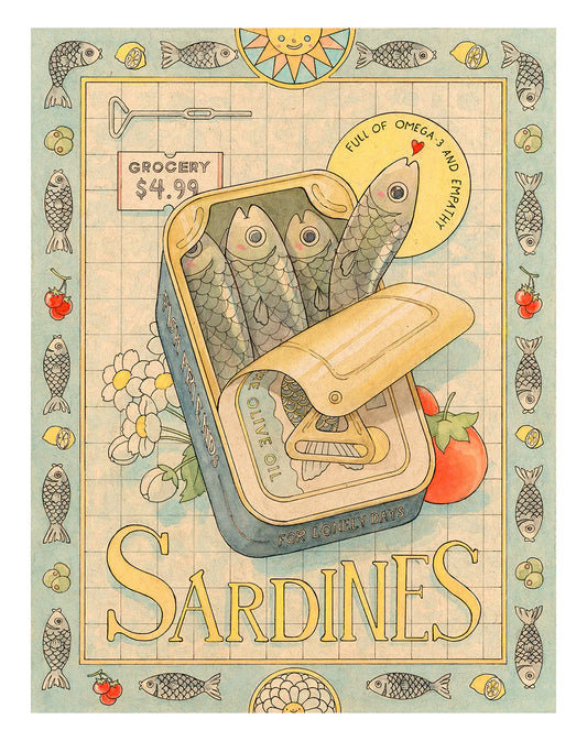 Print by Felicia Chiao titled Felicia Chiao - "Sardines" Print