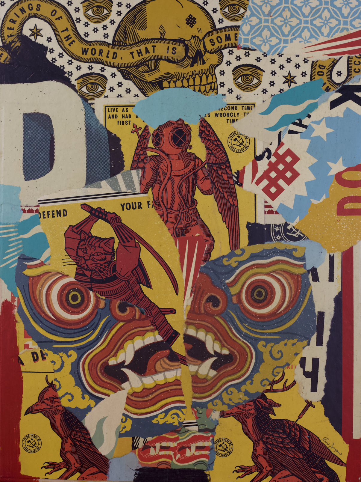 Original Artwork by Ravi Zupa titled Ravi Zupa - "Defend Your Family"