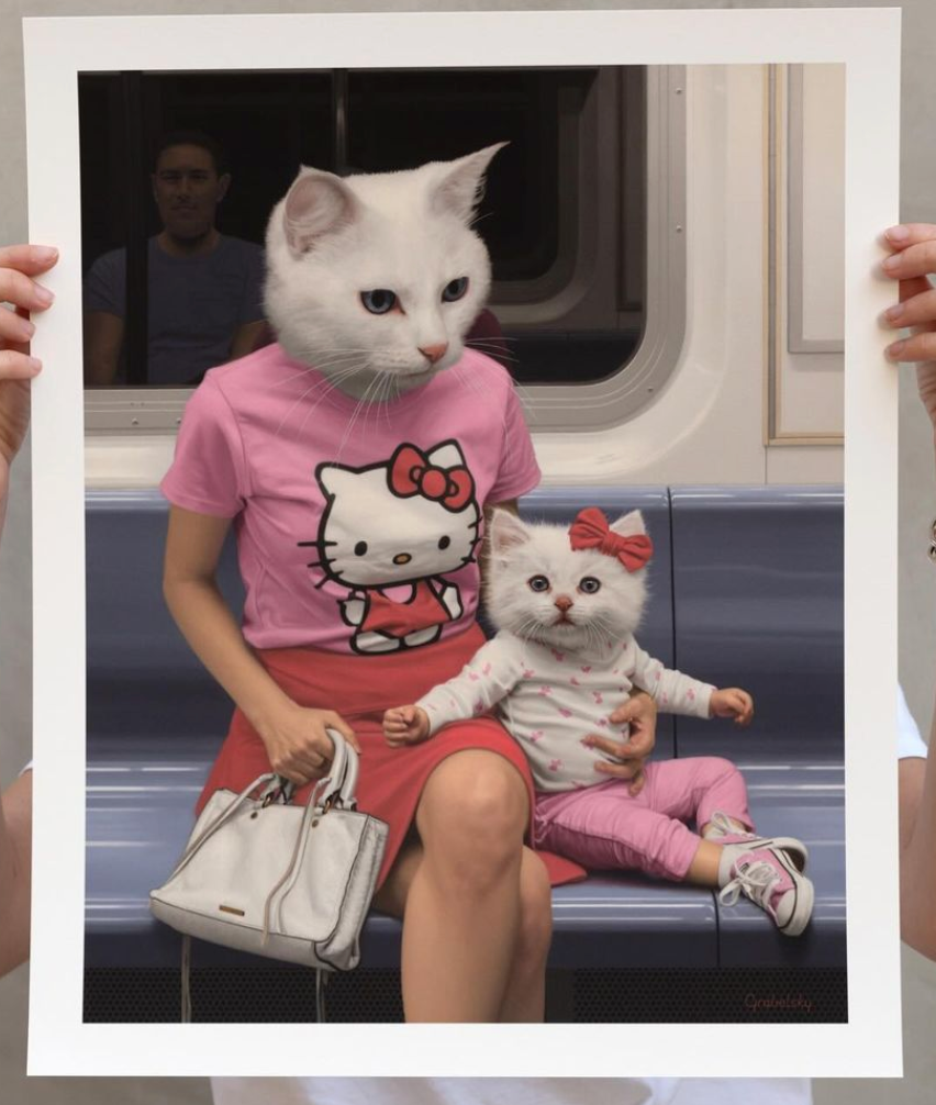  by Matthew Grabelsky titled Matthew Grabelsky - "Hello Kitten" Print