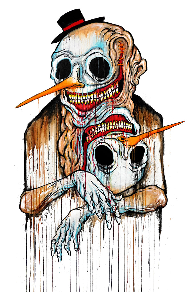Original Artwork by Alex Pardee titled Alex Pardee - "Snowball"