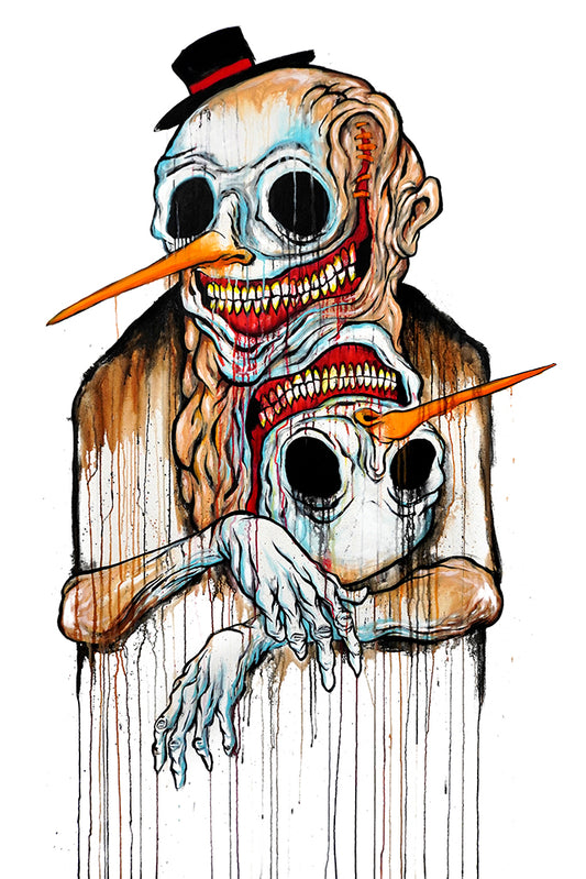 Original Artwork by Alex Pardee titled Alex Pardee - "Snowball"