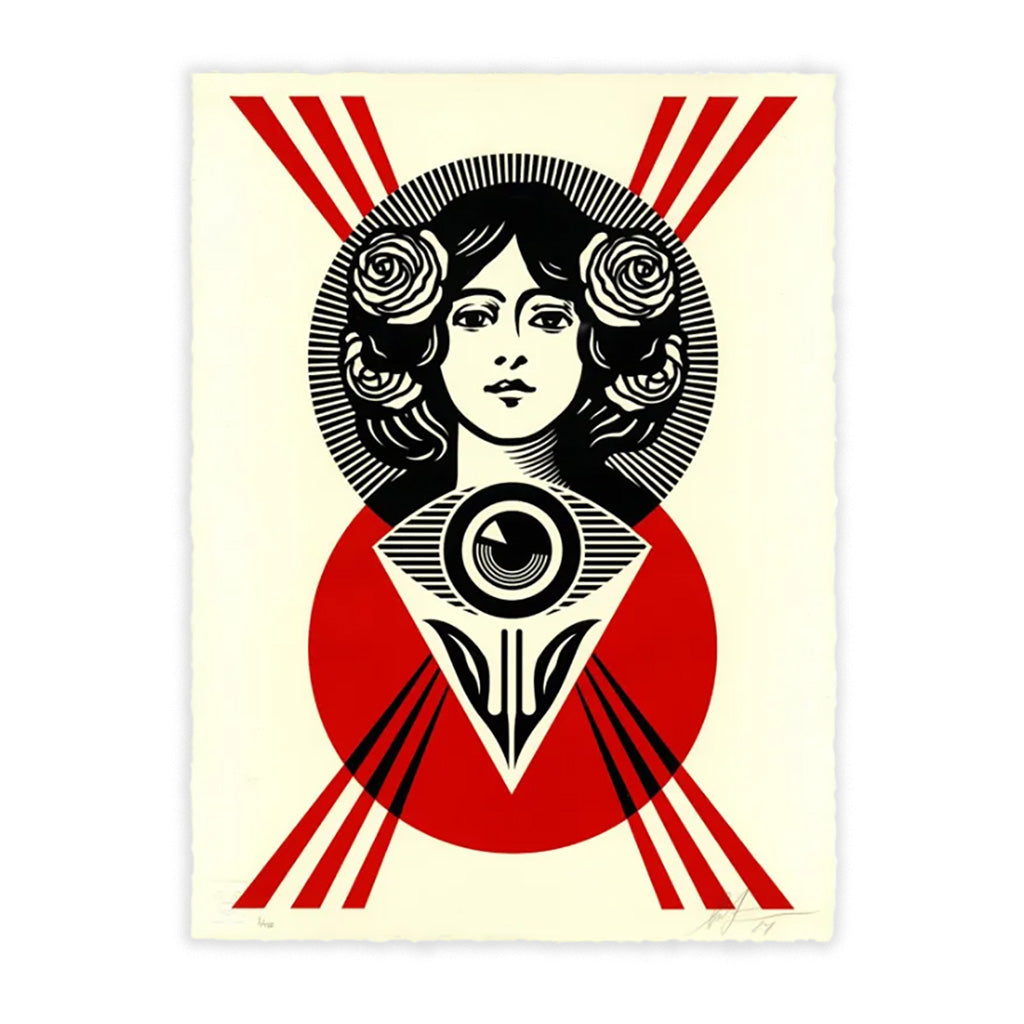 Print by Shepard Fairey titled Shepard Fairey: "Third Eye Open" Signed Letterpress Print