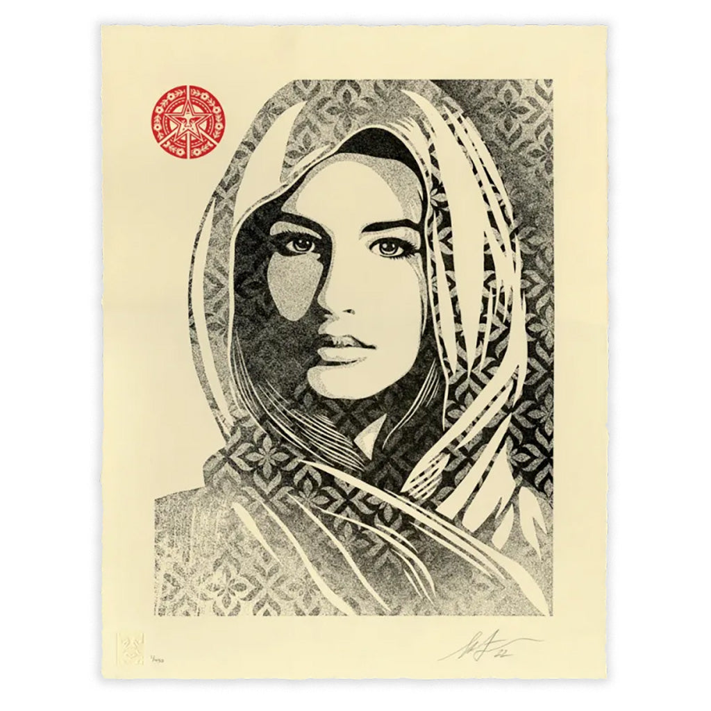 Print by Shepard Fairey titled Shepard Fairey: "Universal Dignity" Signed Letterpress Print