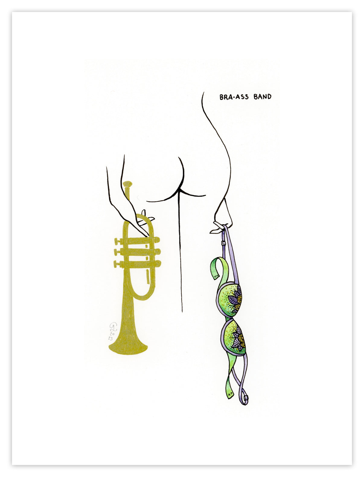 Original Artwork by Petites Luxures titled Petites Luxures - "Bra-ass Band"