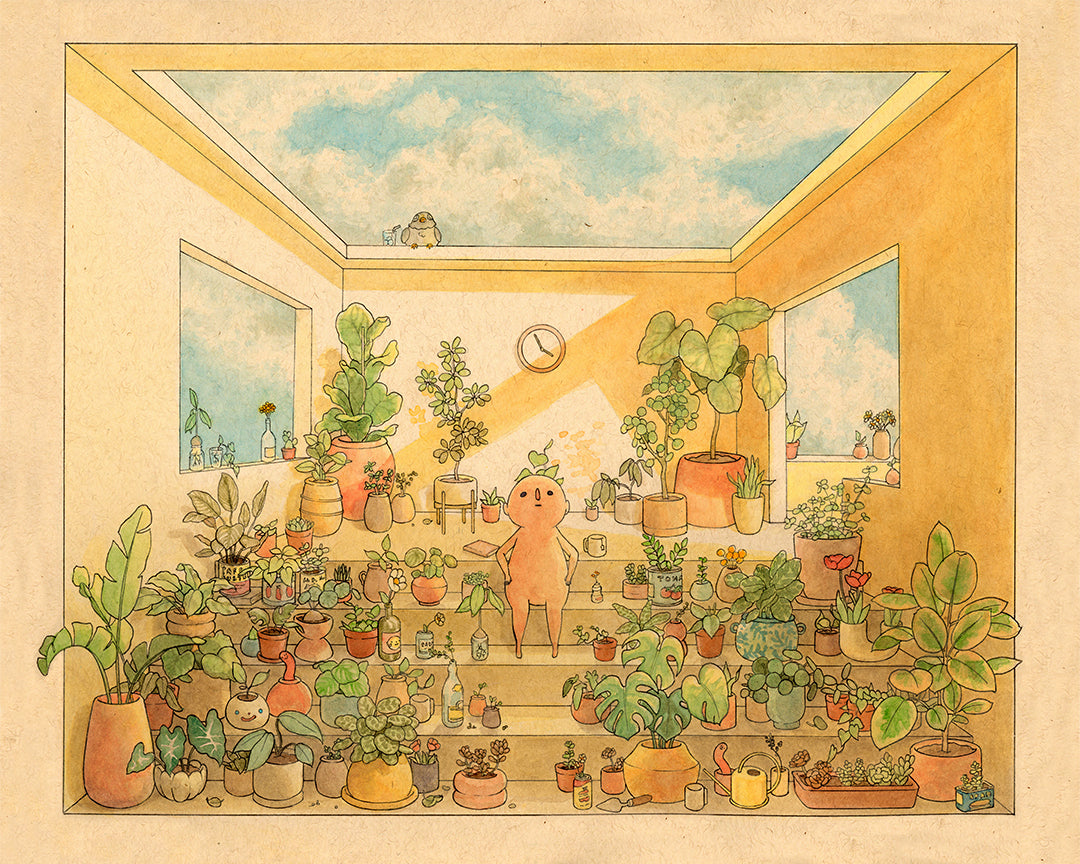 Print by Felicia Chiao titled Felicia Chiao - "Plant Room" Print