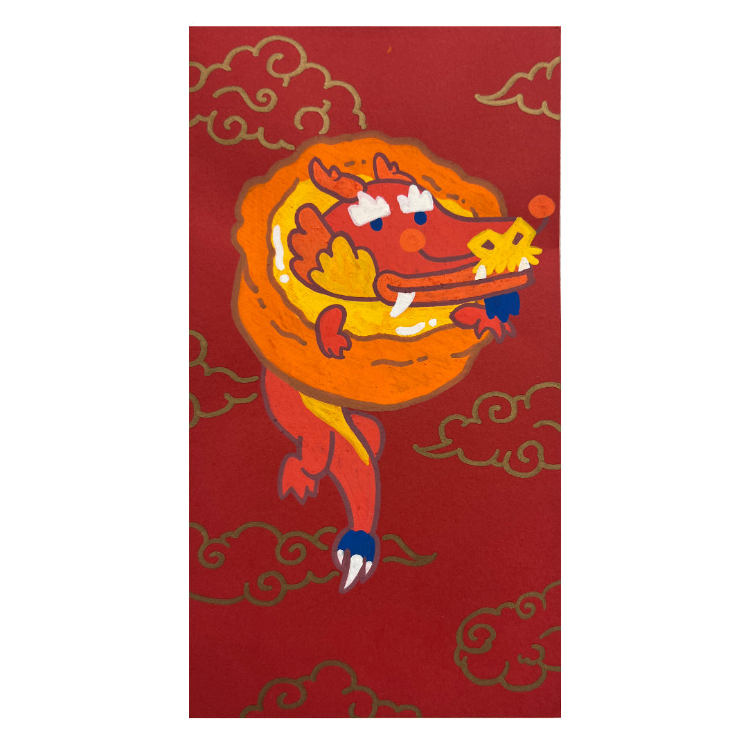 Original Artwork by Jeremy Nguyen titled Jeremy Nguyen - "Egg Tart Dragon #2"