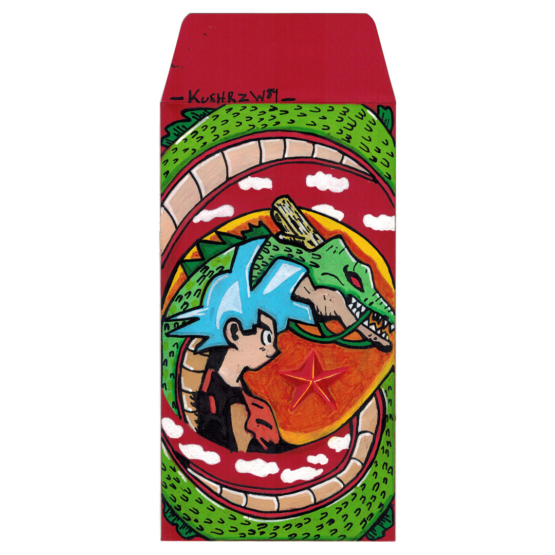 Original Artwork by Kush Wright titled Kush Wright - "Shenrons little blue God"