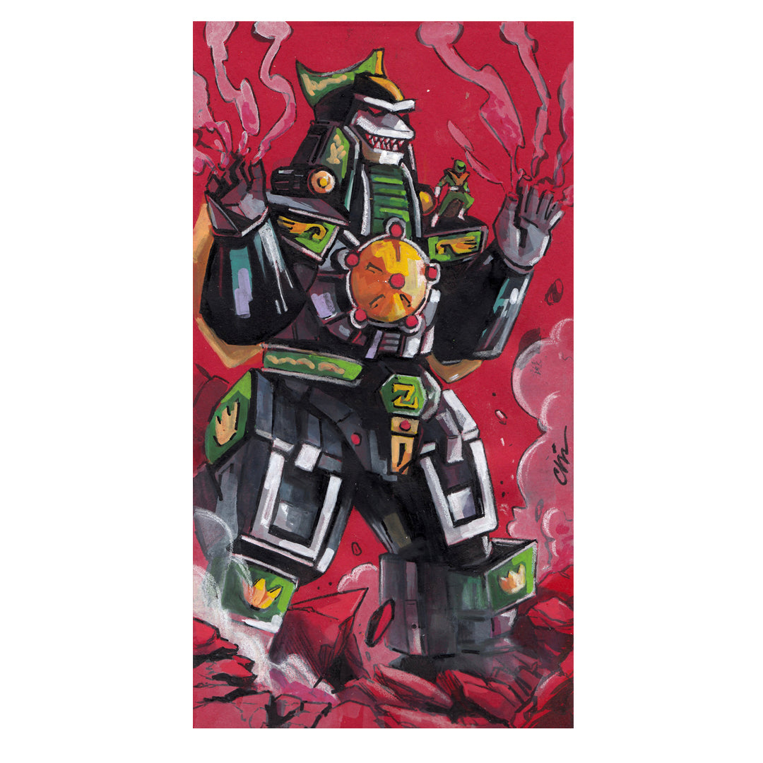 Original Artwork by Louie Chin titled Louie Chin - "Dragonzord"