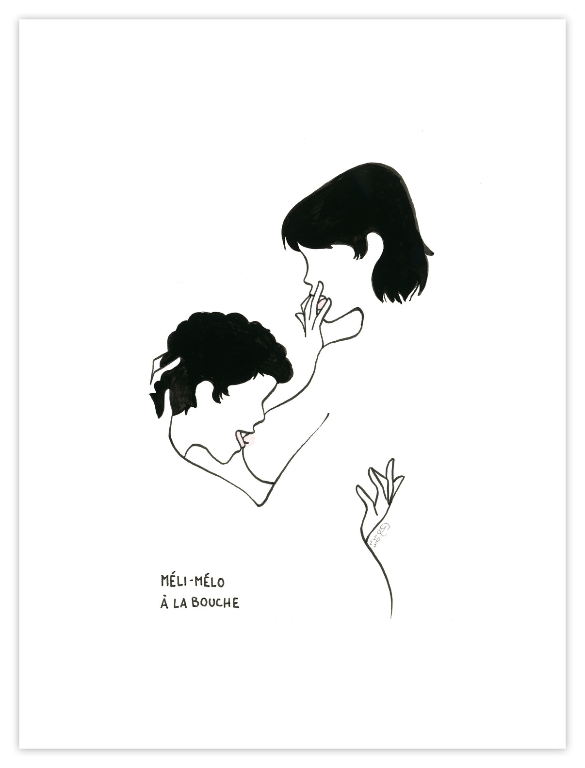 Original Artwork by Petites Luxures titled Petites Luxures - "Méli Mélo à la bouche"