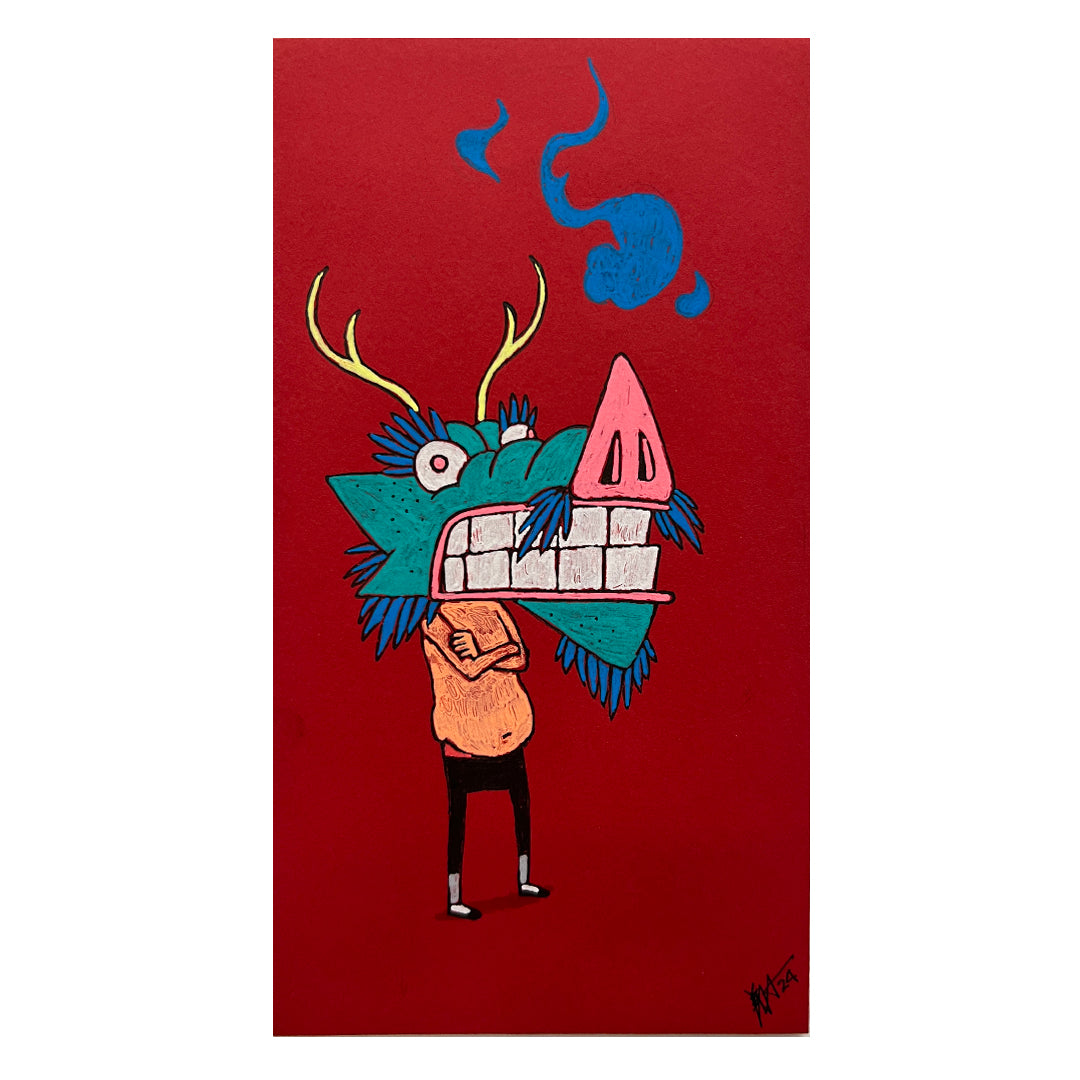 Original Artwork by Shawn Cheng titled Shawn Cheng - "Dragon Boy Blue"