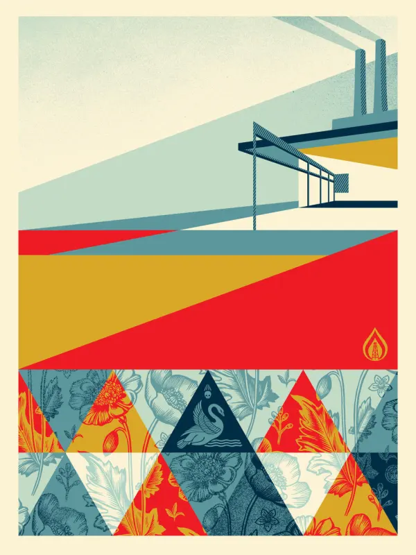 Print by Shepard Fairey titled Shepard Fairey: "Pattern of Denial"