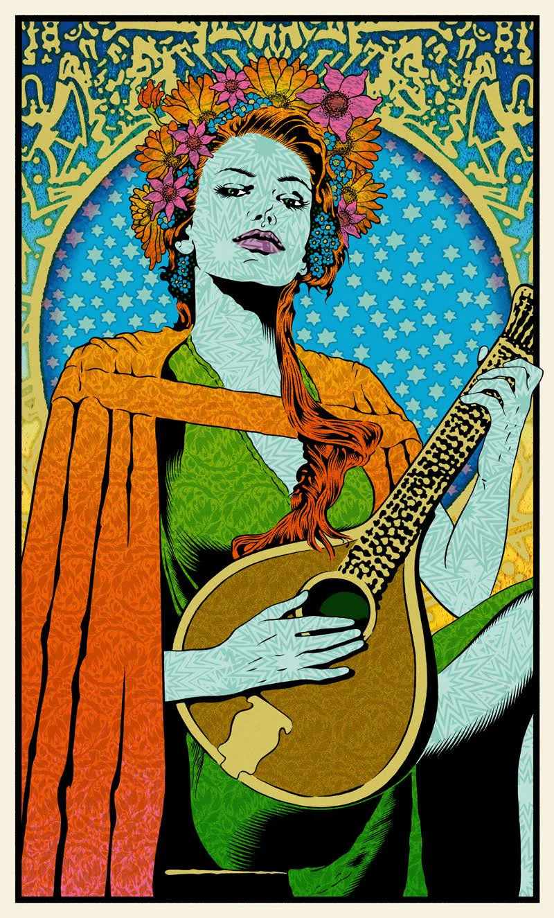 by Chuck Sperry titled Chuck Sperry - "Terpsichore" Wood Panel Print