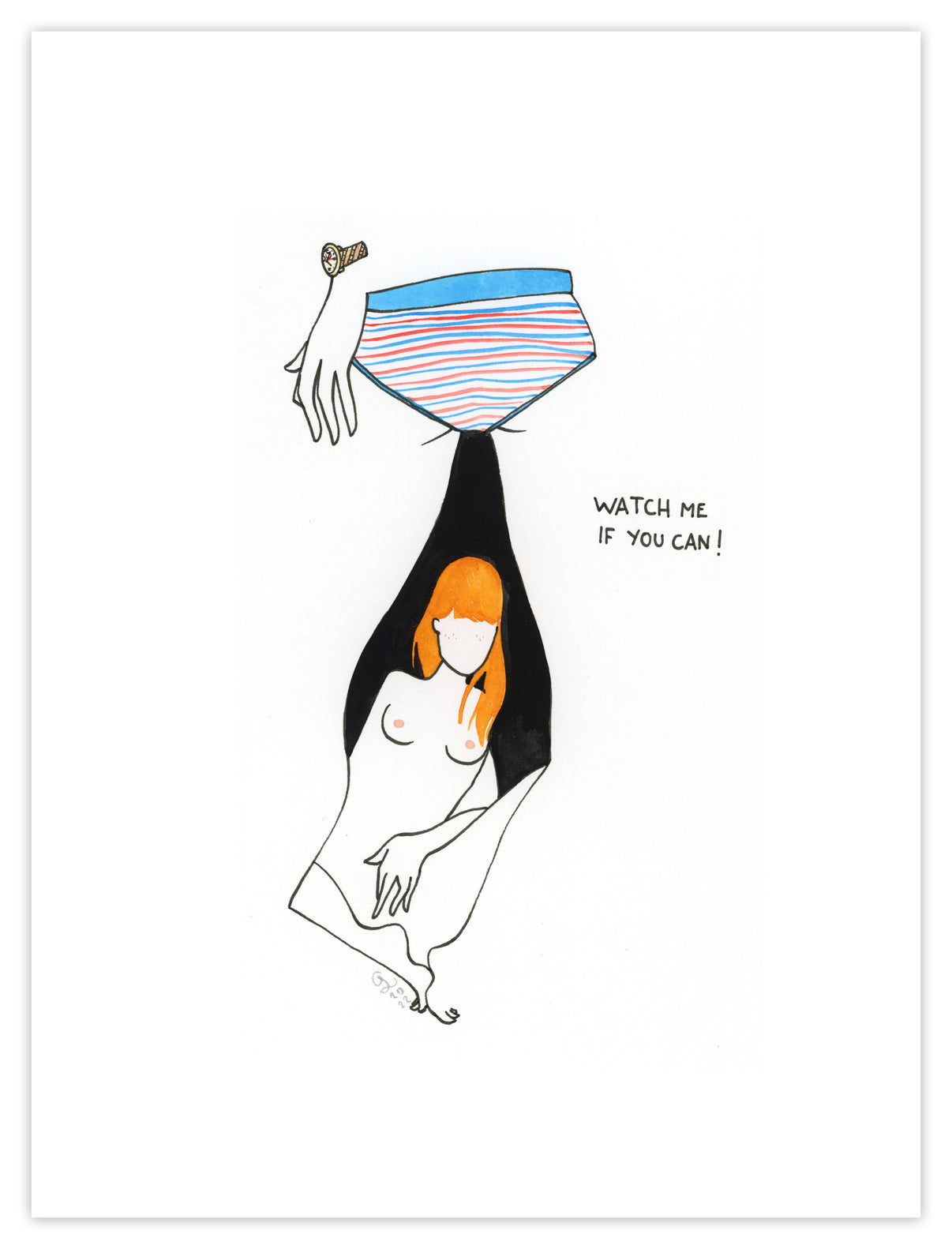 Original Artwork by Petites Luxures titled Petites Luxures - "Watch me if you can"