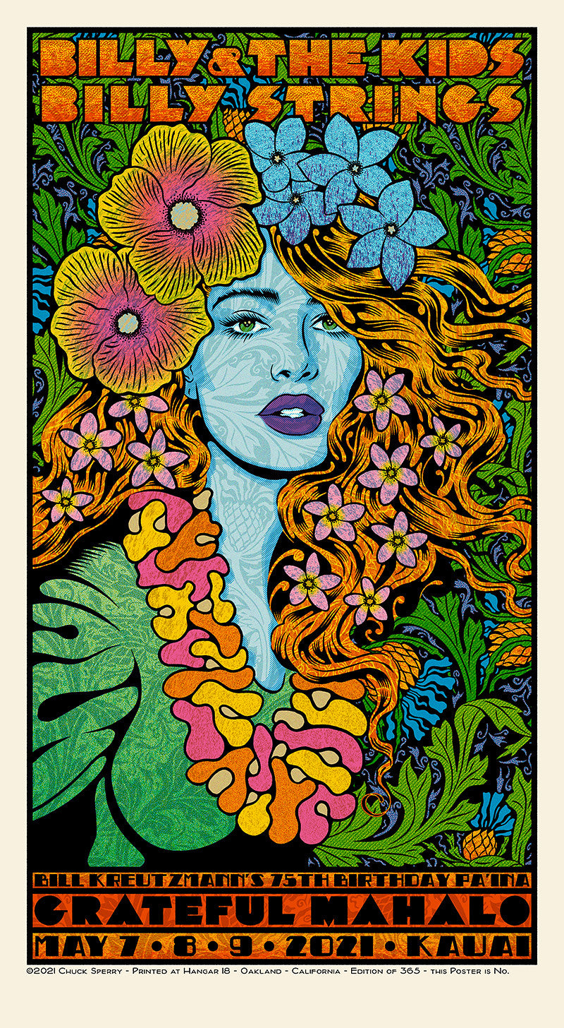 by Chuck Sperry titled Chuck Sperry - "Grateful Mahalo" Print