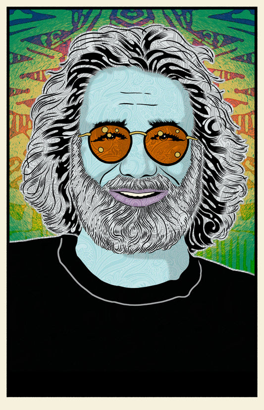  by Chuck Sperry titled Chuck Sperry - "Jerry Garcia (Winter)" Print