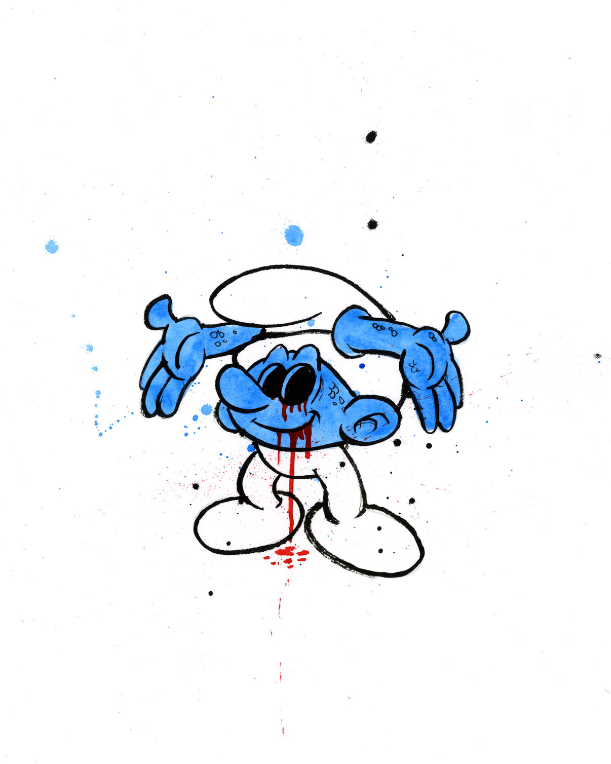 by Alex Pardee titled Alex Pardee - "No-Longer Smurf #2"