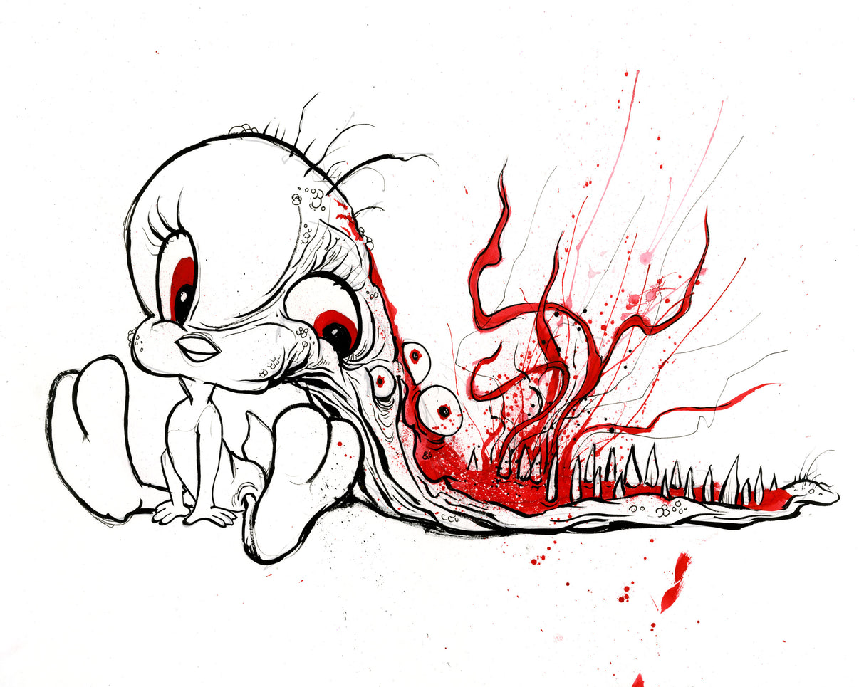 by Alex Pardee titled Alex Pardee - "No-Longer Tweety"