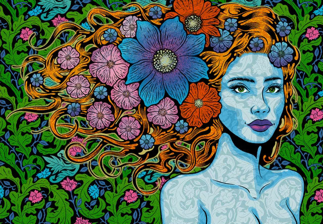 by Chuck Sperry titled Chuck Sperry - "Pythia" Blotter Print