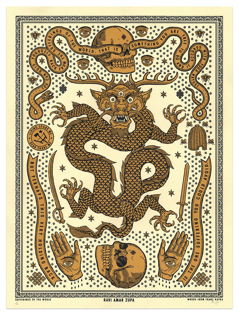 by Ravi Zupa titled Ravi Zupa - "Sufferings Of The World" Print