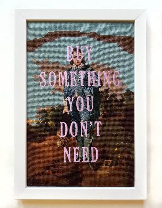  by Marie-Claude Marquis titled Marie-Claude Marquis - "Buy Something You Don't Need"