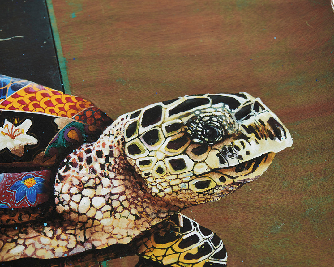  by Louis Masai titled Louis Masai - "Turtle Love Affair" Print